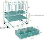 BLU MONACO Workspace Rose Gold Desk Organizers and Storage Accessories Desktop Rack File Organizer with File sorters and Drawer for Office Supplies, Paper, Device and Folder - Image 6